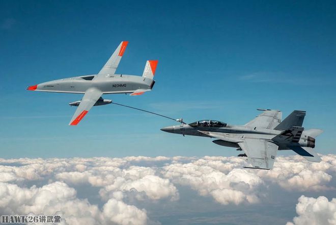 美国MQ-25“黄貂鱼”舰载无人机完成对F-35C战机空中加油试飞(图5) 美国MQ-25“黄貂鱼”舰载无人机完成对F-35C战机空中加油试飞(图5)